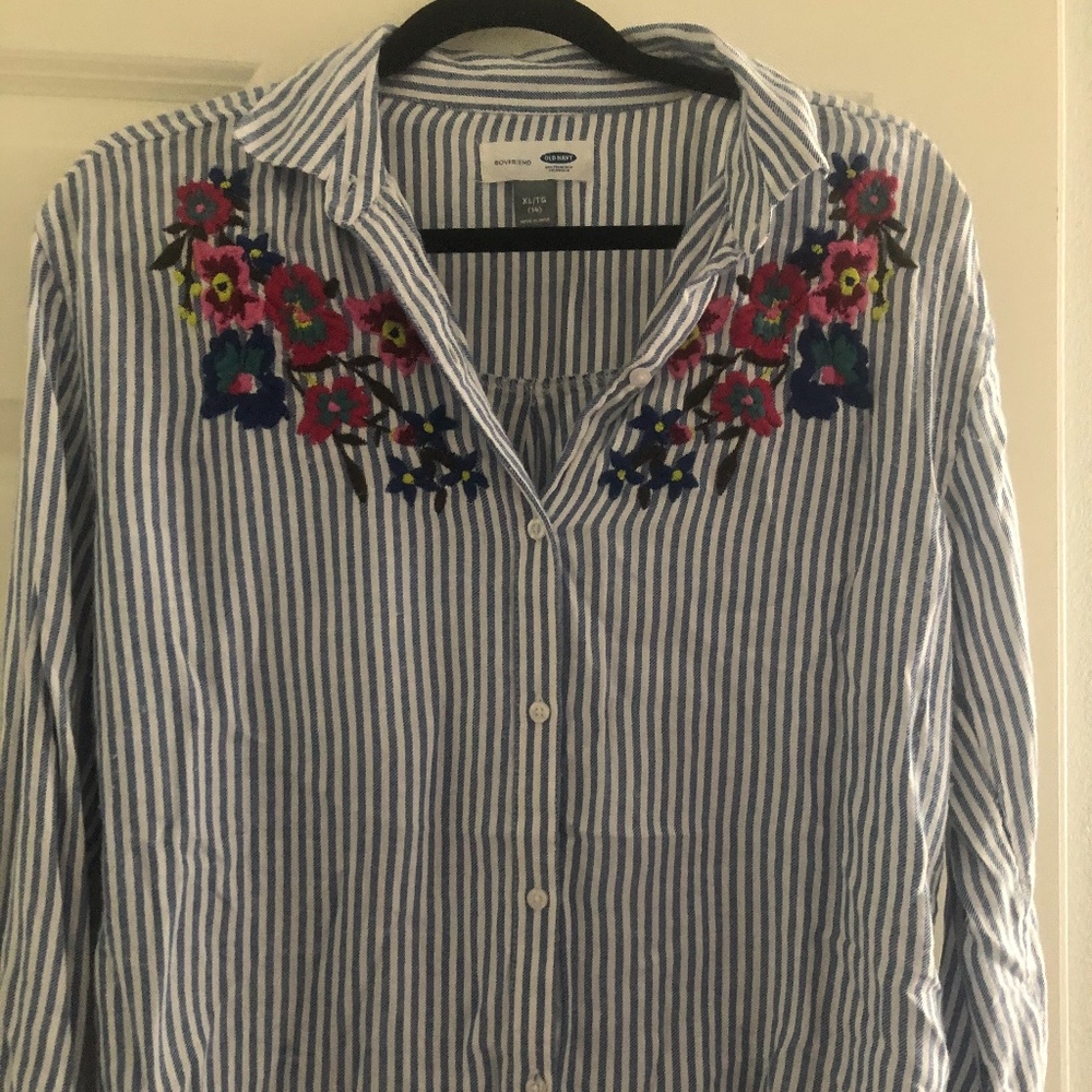 Old navy striped button down